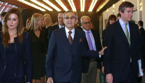 Miroslav Mišković i Pjer Olivije Dekers, čelni čovek „Deleza“, uoči potpisivanja ugovora 